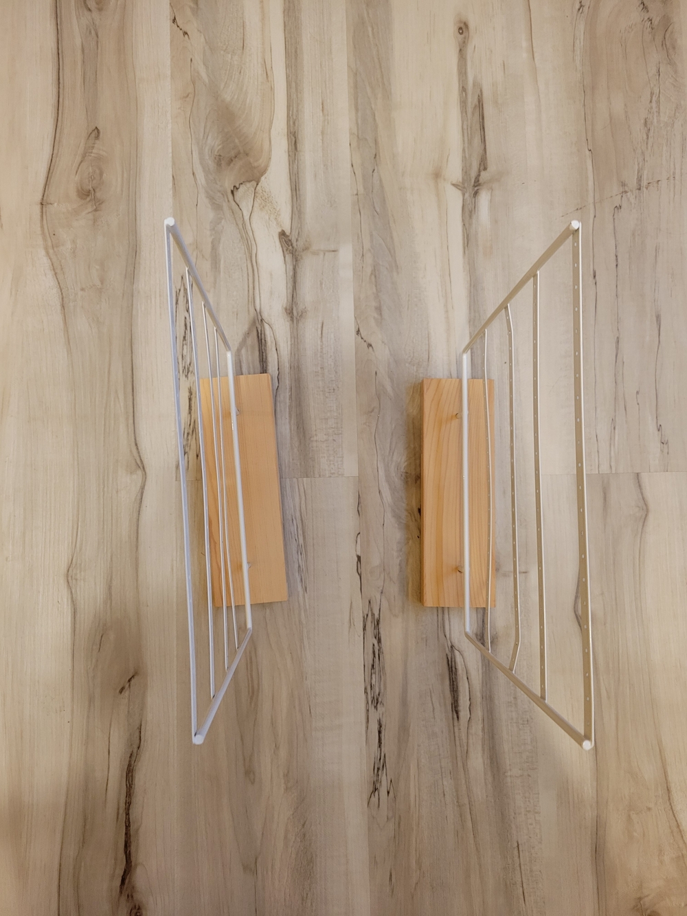 Wood & White Metal Standing Earring Organizer - Pair - Picture 3 of 4